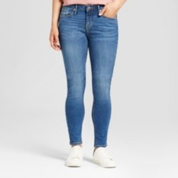 Mossimo Curvy Skinny Mid-rise, Alpha Blue Jeans - Picture 1 of 3